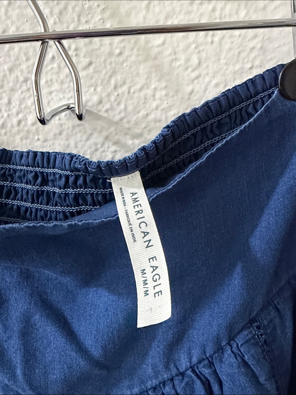 American Eagle Outfitters Royal Blue Maxi Skirt with Ruffle Hem - Picture 2 of 3